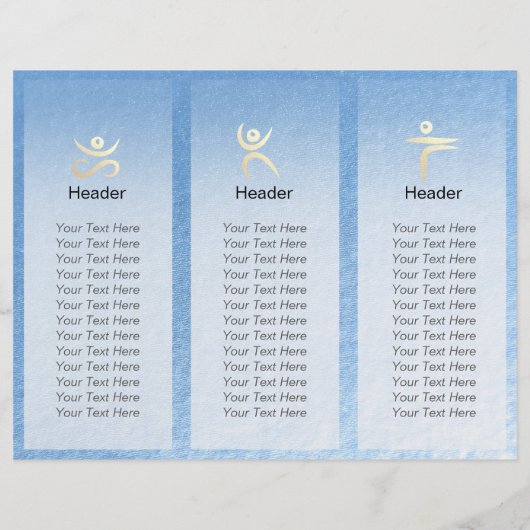 Yoga Instructor Studio Brochure Tri-Fold Lotus (Dos)