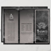 Yoga Instructor Studio Brochure Tri-Fold Lotus (Devant / Derrière)