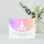 Yoga Instructor Studio Meditation Easy Pose-offert Briefkaart (Staand voorkant)
