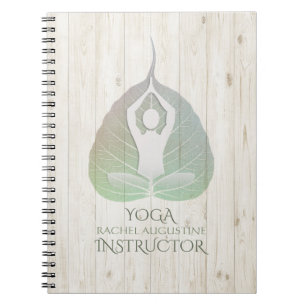 Yoga Instructor Studio Meditation Pose Bodhi Leaf Notitieboek