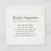 Yoga Instructor Studio Meditation Pose Bodhi Leaf Vierkante Visitekaartje (Achterkant)