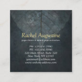 Yoga Instructor Studio Meditation Pose Bodhi Leaf Vierkante Visitekaartje (Achterkant)