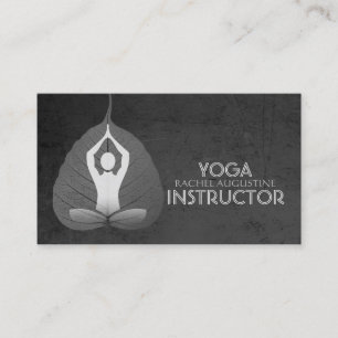 Yoga Instructor Studio Meditation Pose Bodhi Leaf Visitekaartje