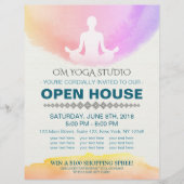 Yoga Instructor Studio Meditation Pose Open House Flyer (Voorkant)