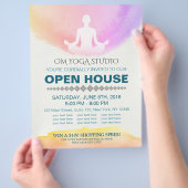 Yoga Instructor Studio Meditation Pose Open House Flyer (Hand)