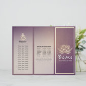 Yoga Instructor Studio Tri-Fold Brochure Lotus (Staand voorkant)