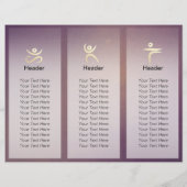 Yoga Instructor Studio Tri-Fold Brochure Lotus (Achterkant)