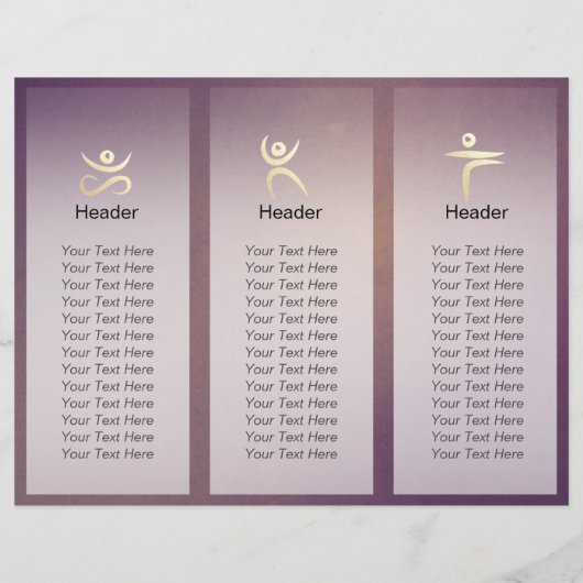 Yoga Instructor Studio Tri-Fold Brochure Lotus (Achterkant)