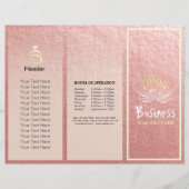 Yoga Instructor Studio Tri-Fold Brochure Lotus (Voorkant)