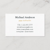 Yoga Instructor  Style Visitekaartje (Achterkant)