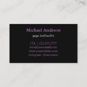 Yoga Instructor Style Visitekaartje (Achterkant)