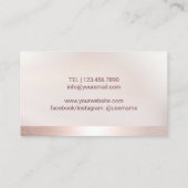 Yoga Instructor Tree Spa Elegant Roos Gold Border Visitekaartje (Achterkant)