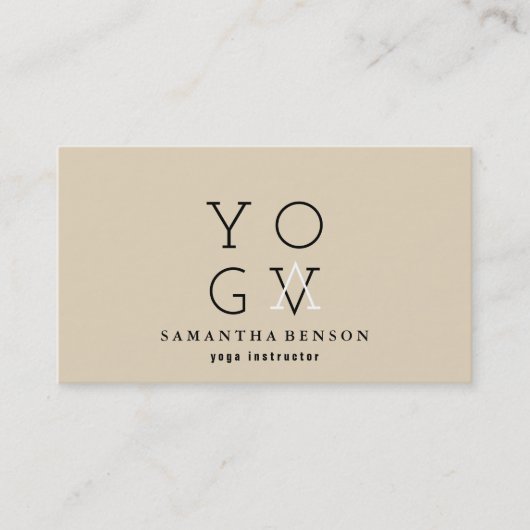 Yoga Instructor Visitekaartje (Voorkant)