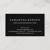 Yoga Instructor Visitekaartje (Achterkant)