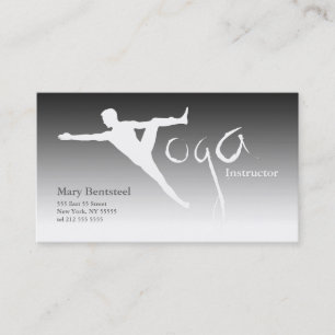 Yoga Instructor Visitekaartje Gray Silver