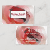 Yoga Instructor  Water Kleur Visitekaartje (Voorkant / Achterkant)