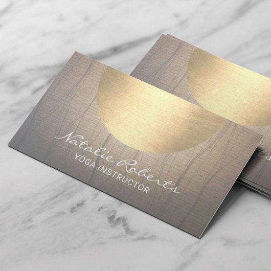 Yoga Instructor Wellness Gold Circle  Visitekaartje