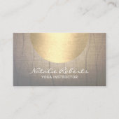 Yoga Instructor Wellness Gold Circle  Visitekaartje (Voorkant)