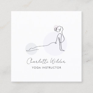 Yoga-instructrice Cobra-houding Visitekaartje