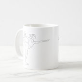 Yoga-instructrice danseres-pose Zwart eenvoudig li Koffiemok (Voorkant links)
