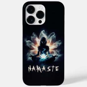Yoga-instructrice Meditatiehouding Glanzende Nevel Case-Mate iPhone 14 Pro Max Hoesje