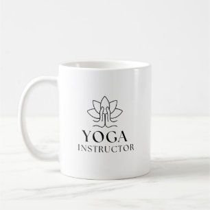 Yoga-instructrice Minimalistische Lotus Koffiemok