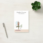Yoga-instructrice Tree Pose Workout Meisje Aangepa Post-it® Notes (Kantoor)
