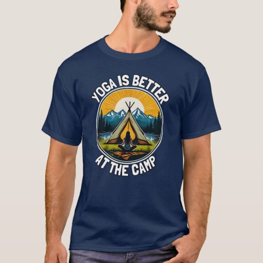 Yoga is better at the camp gift t-shirt (Voorkant)
