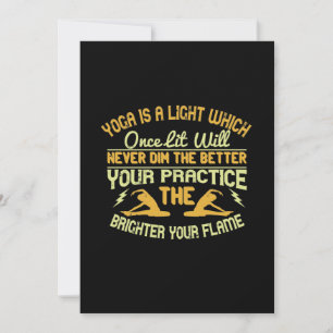 Yoga is een licht, dat na het branden nooit zal di save the date