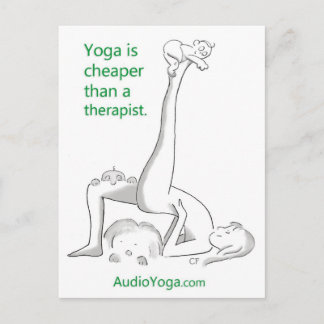 Yoga is goedkoper dan een Therapist Briefkaart