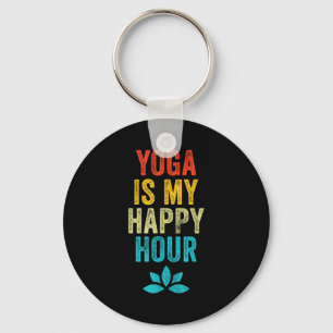 Yoga Is Mijn Gelukkig Uur Meme Vintage Grappige Yo Sleutelhanger