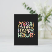 Yoga is mijn Happy Hour Briefkaart (Staand voorkant)