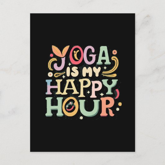 Yoga is mijn Happy Hour Briefkaart (Voorkant)