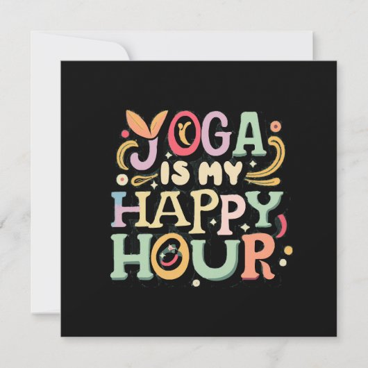 Yoga is mijn Happy Hour Kaart (Voorkant)