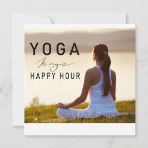 Yoga is mijn happy hour Vrouw poseren yoga Kaart