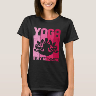 Yoga is mijn medicijn Retro Yoga Zen Meditat T-shirt