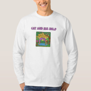 Yoga Kat Hanger in de Natuur Scene T-shirt