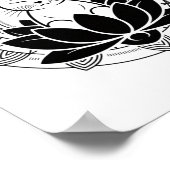 Yoga Kat Lotus Bloem Mindfulness Meditatie T-shirt Poster (Hoek)