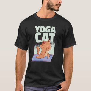 Yoga Kat Miauw Fluffy Katten T-shirt