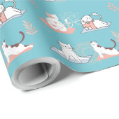 Yoga Katten Lotus Cadeaupapier (Rol Hoek)