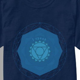Yoga Keelchakra Symbool Blauw Vishuddha T-shirt