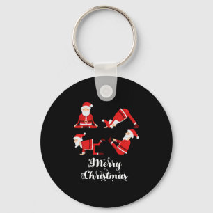 Yoga Kerst Fitness Sleutelhanger
