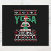 Yoga Kerst Shirt Sparkling Wijnetiket (Enkel label)