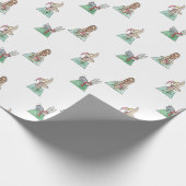 Yoga-kerstdieren Cadeaupapier (Hoek)