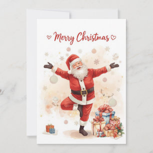 Yoga Kerstman Kerstman poserende Yoga Vakantie Feestdagenkaart