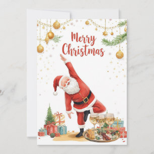 Yoga Kerstman Kerstmis pose Yoga Vakantie Feestdagenkaart