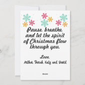 Yoga Kerstman Plat Kerstkaart (Achterkant)