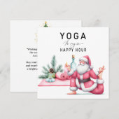 Yoga Kerstman Posing Feestdagenkaart (Voorkant / Achterkant)