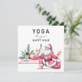 Yoga Kerstman Posing Feestdagenkaart (Staand voorkant)