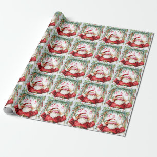 Yoga Kerstmis Sinterklaas instructeur Cadeaupapier